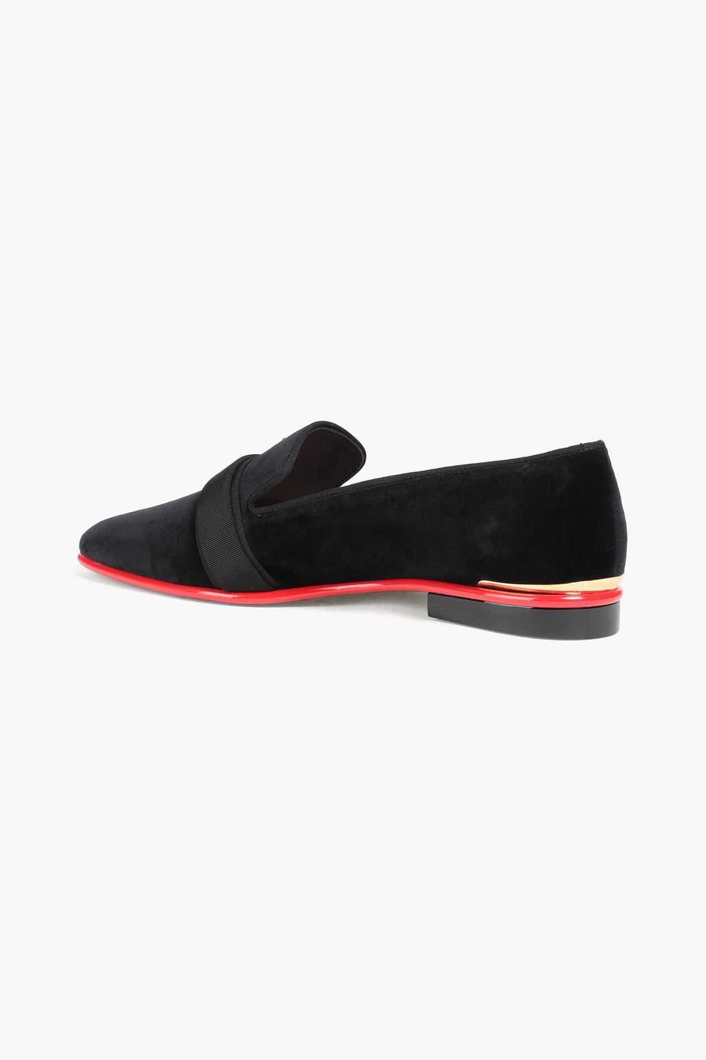 MCQUEEN Embellished velvet loafers