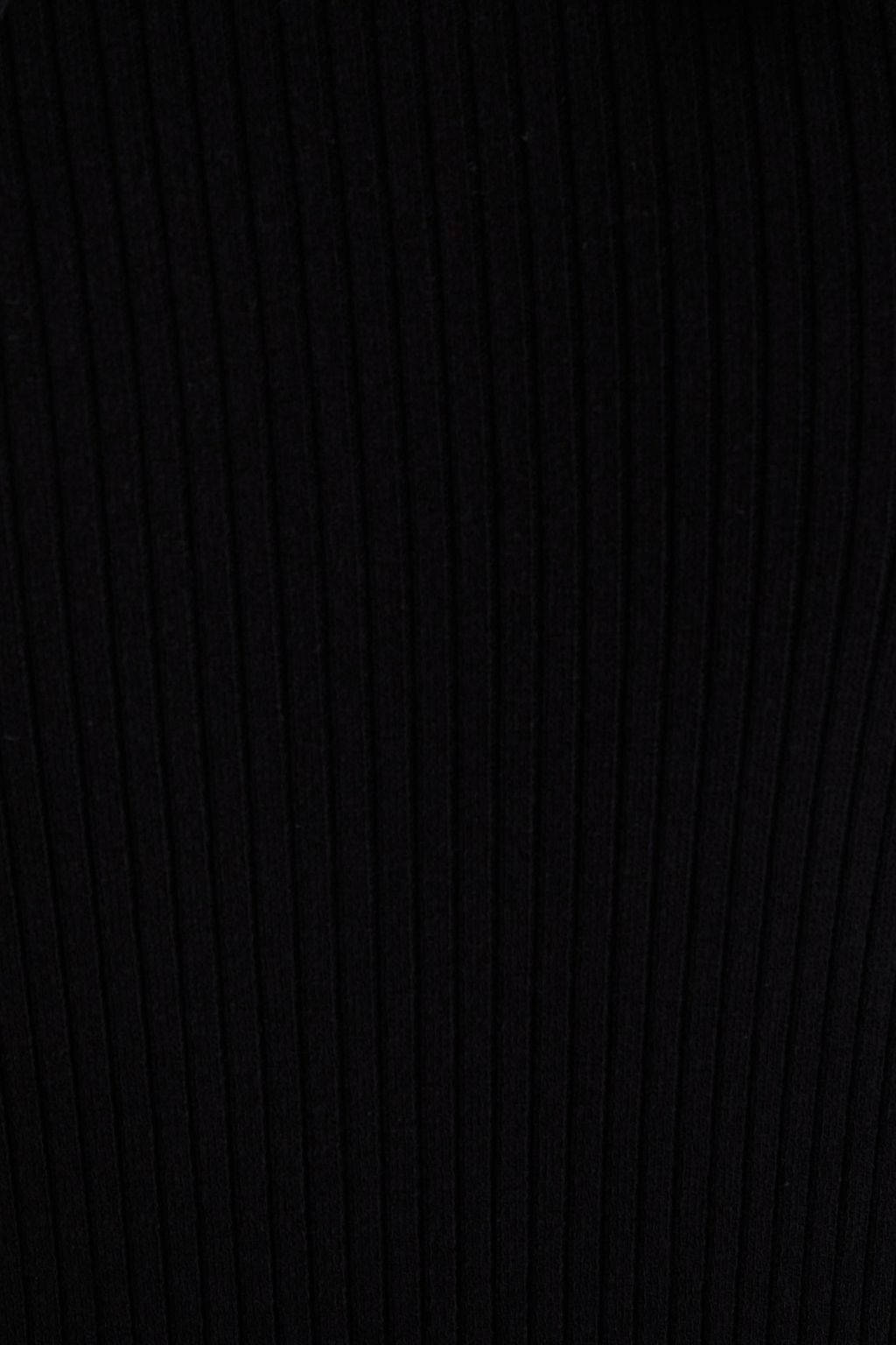 REDVALENTINO Point d'esprit-trimmed ribbed-knit midi dress
