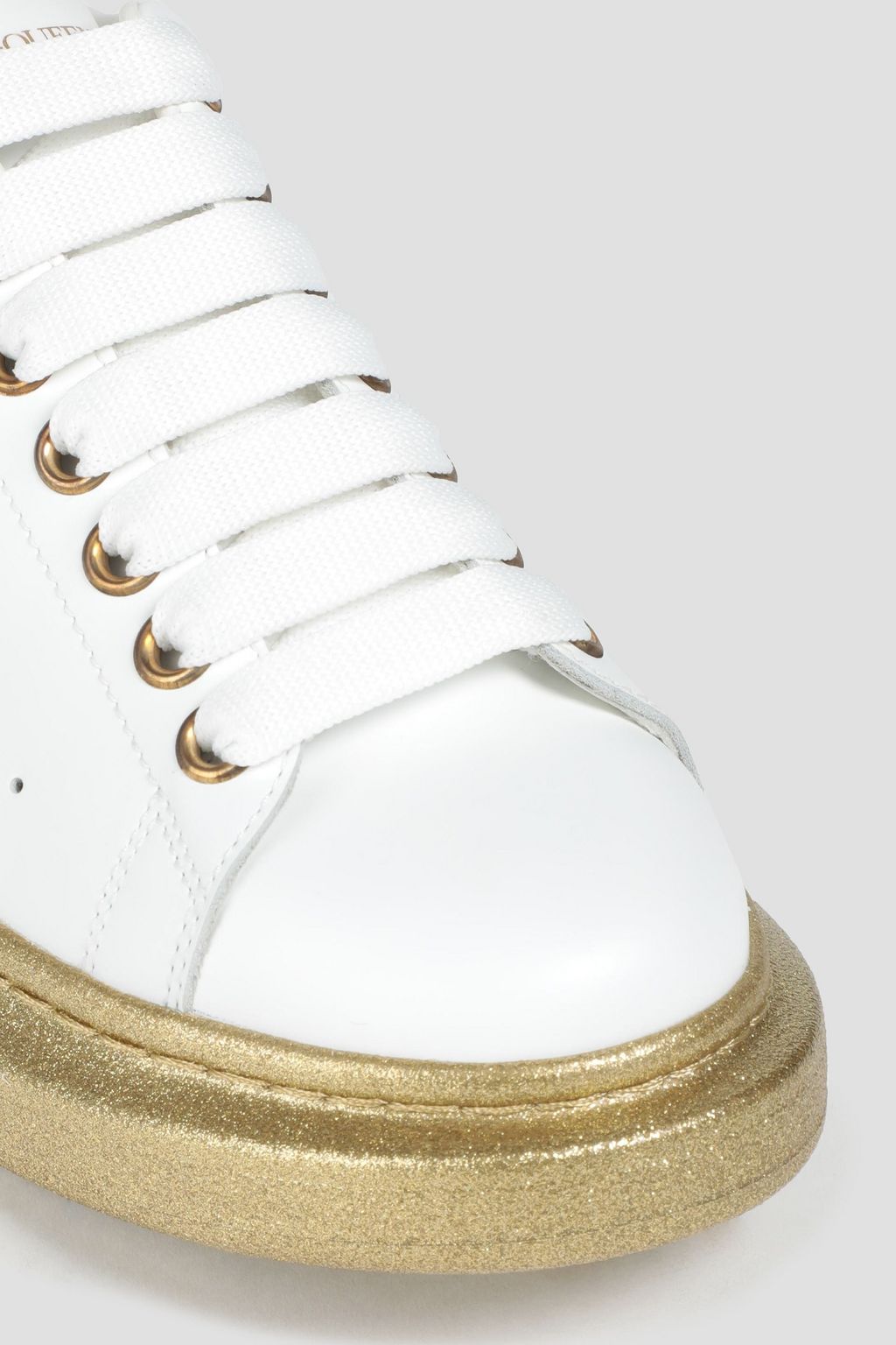 MCQUEEN Glittered leather sneakers