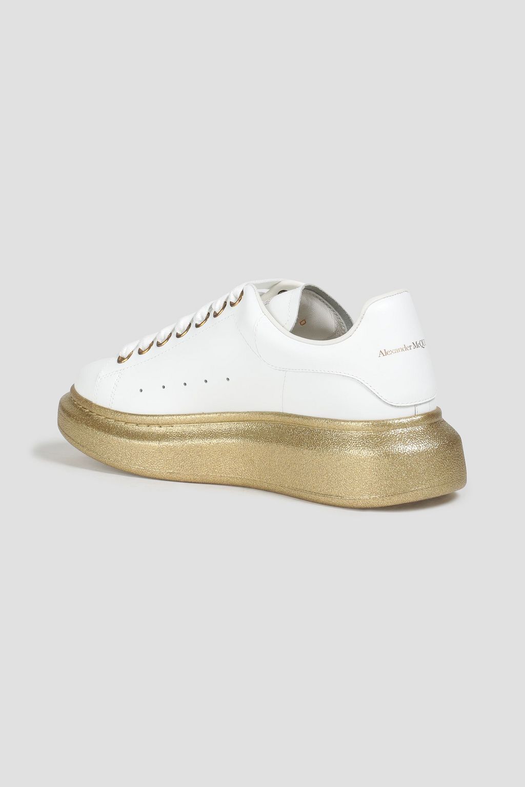 MCQUEEN Glittered leather sneakers