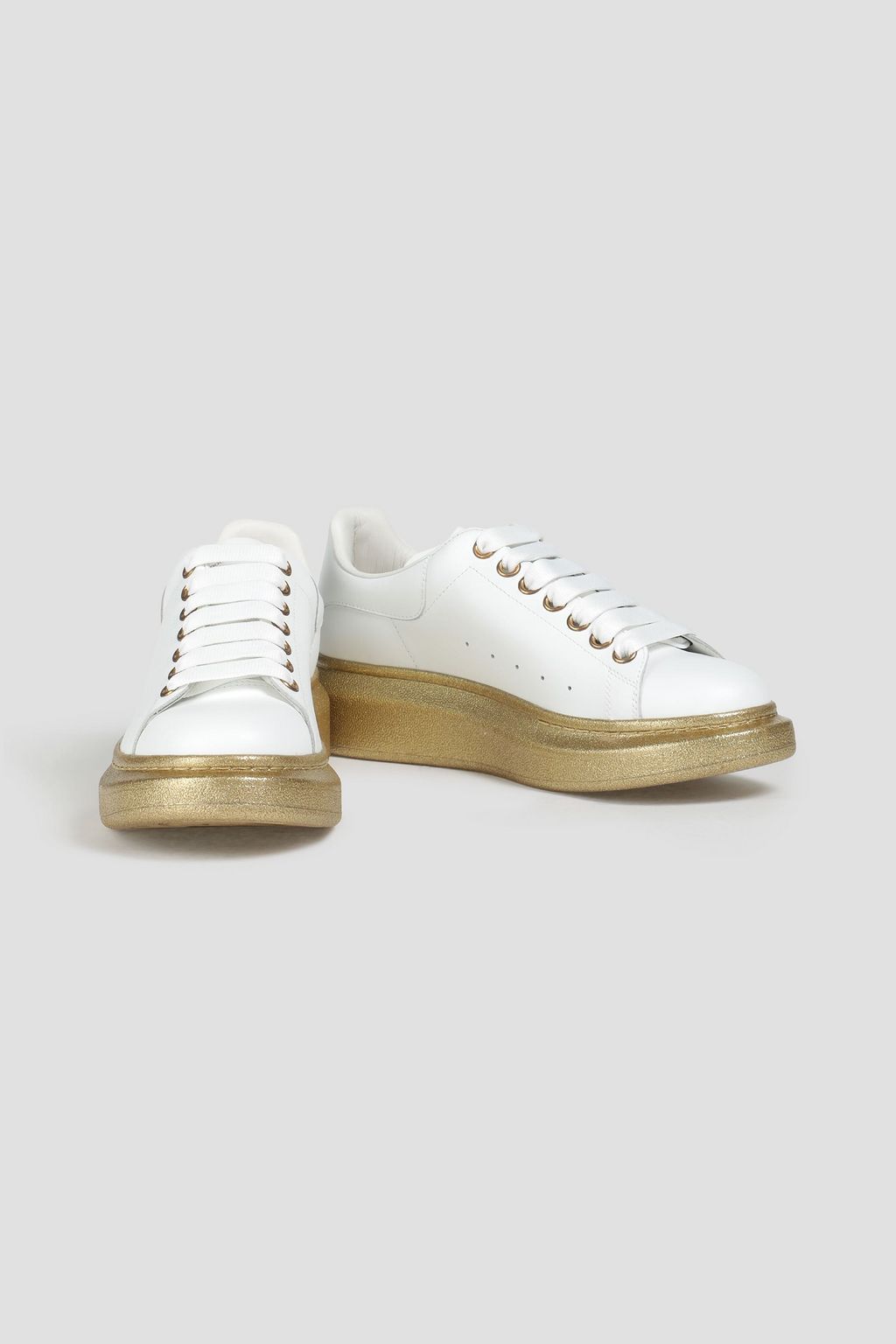 MCQUEEN Glittered leather sneakers