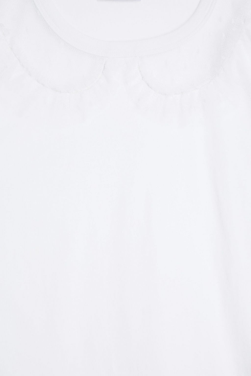 REDVALENTINO Point d'esprit-trimmed cotton-jersey T-shirt