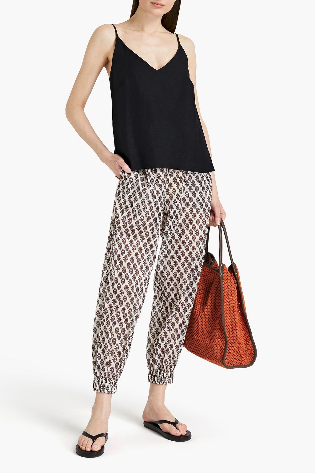 SEAFOLLY Slub linen-blend camisole