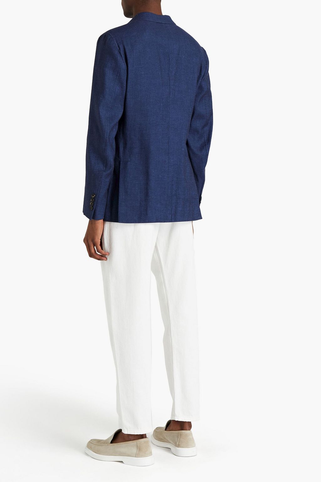 ZEGNA Hemp-blend twill suit jacket
