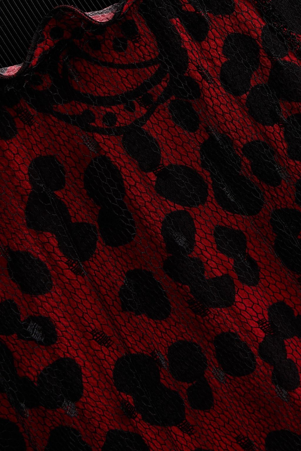 REDVALENTINO Flocked point d'esprit midi skirt
