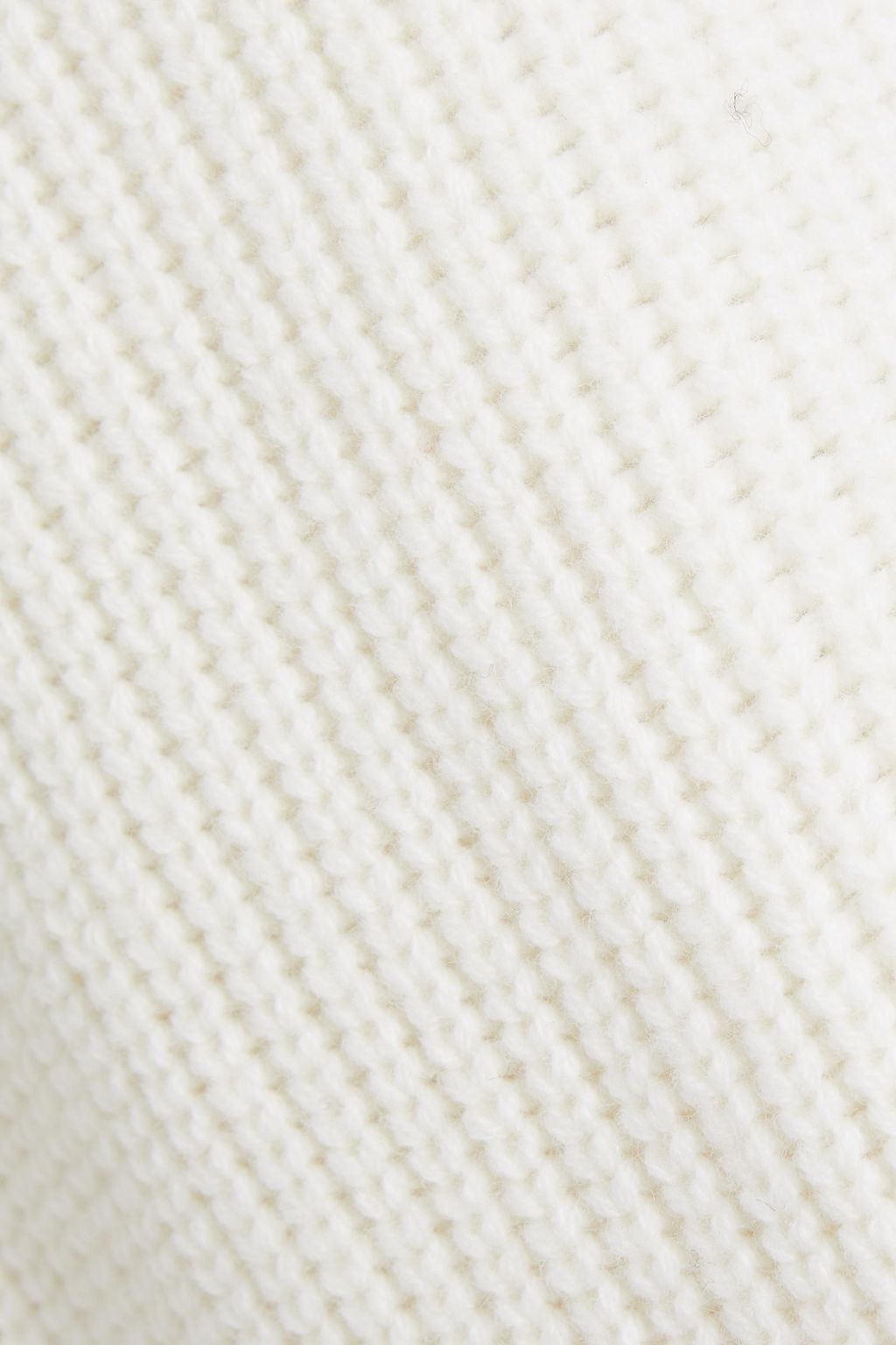 MICHELLE MASON Cold-shoulder ribbed wool and cashmere-blend sweater