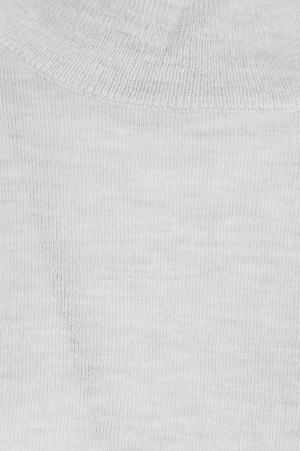 MICHELLE MASON Mélange merino wool and cashmere-blend sweater