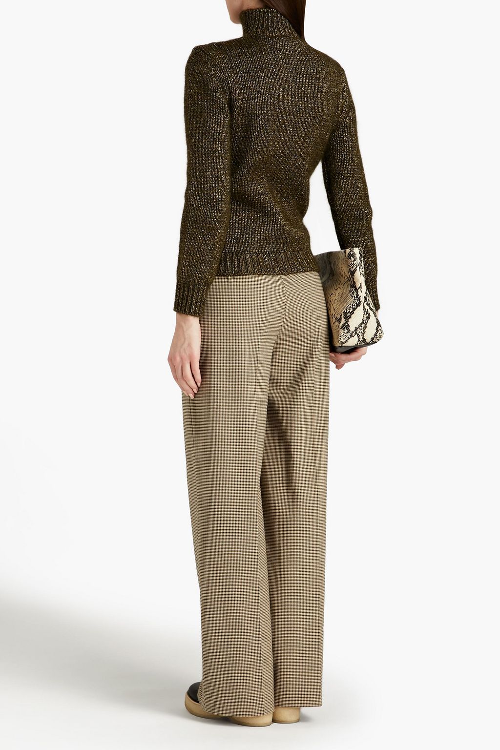 OFFICINE GÉNÉRALE Axelle metallic knitted turtleneck sweater