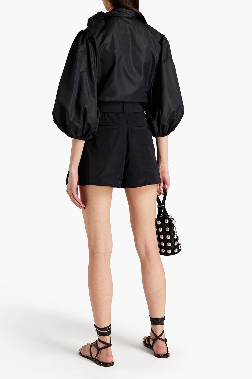 REDVALENTINO Pussy-bow moire blouse