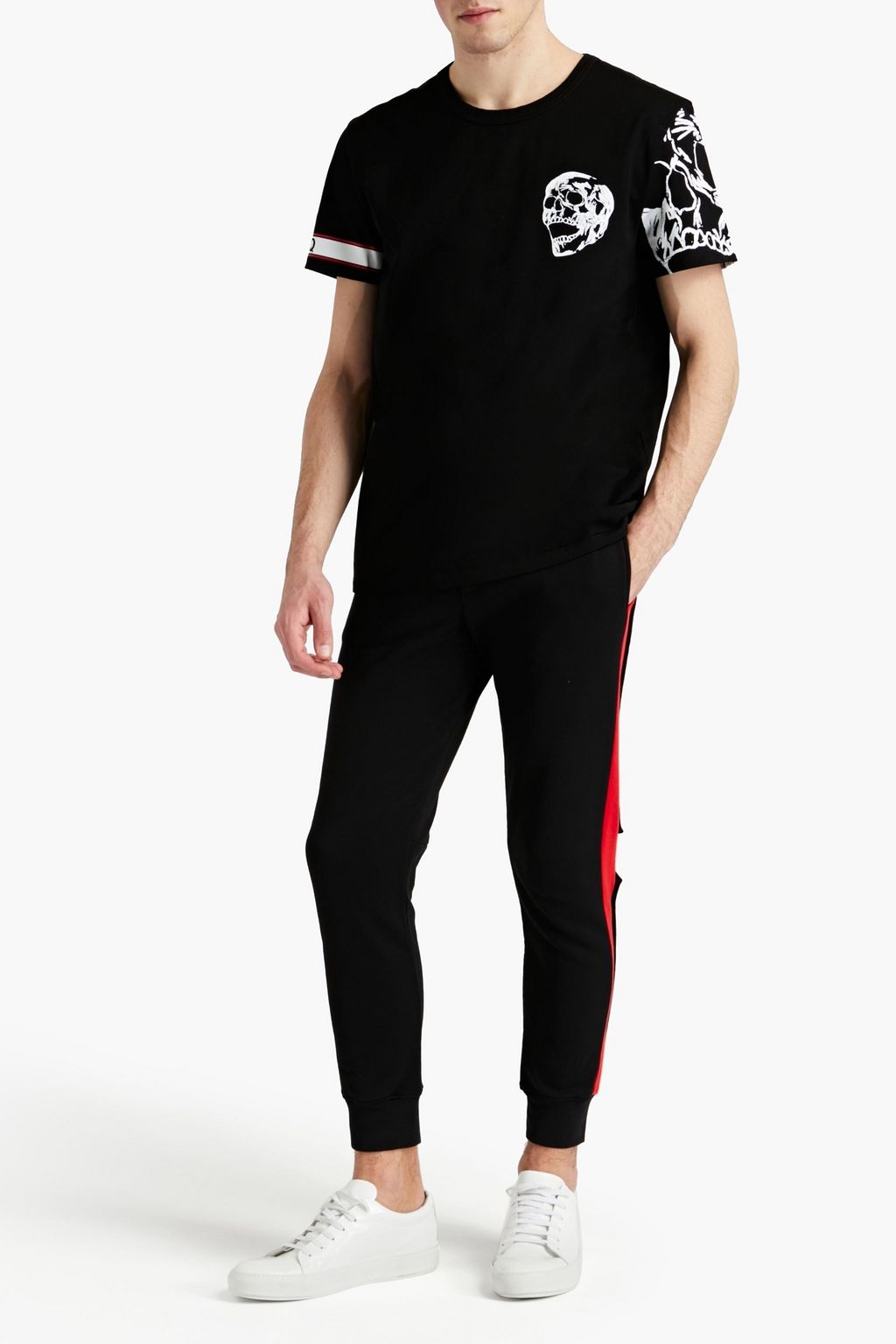 MCQUEEN Printed cotton-jersey T-shirt
