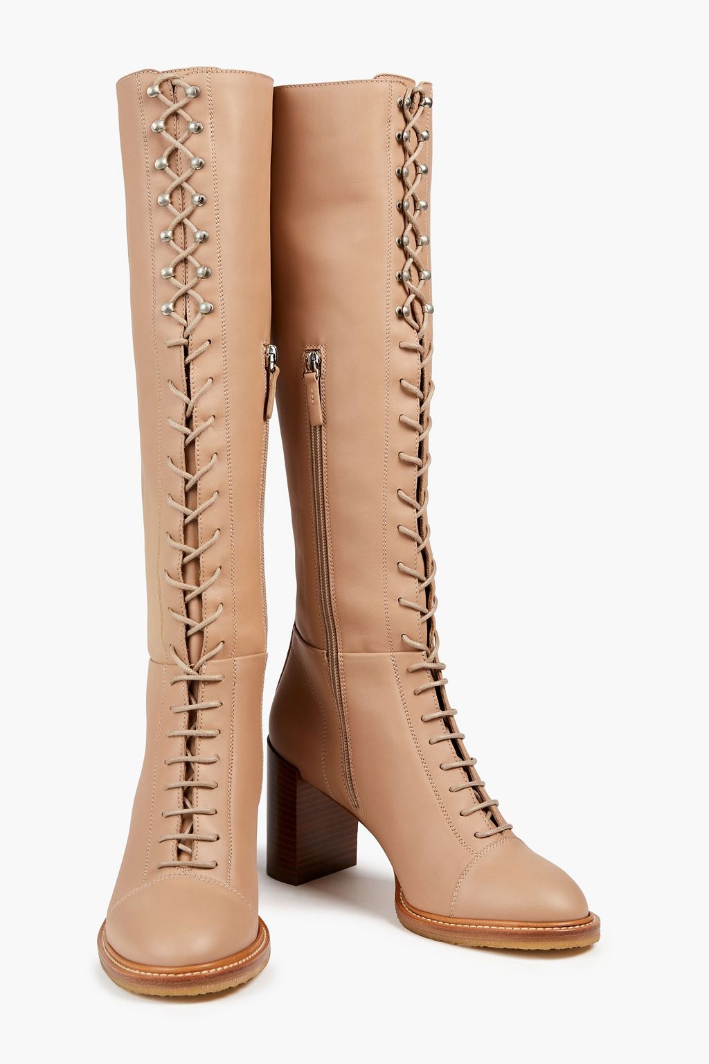 GABRIELA HEARST Pat lace-up leather boots
