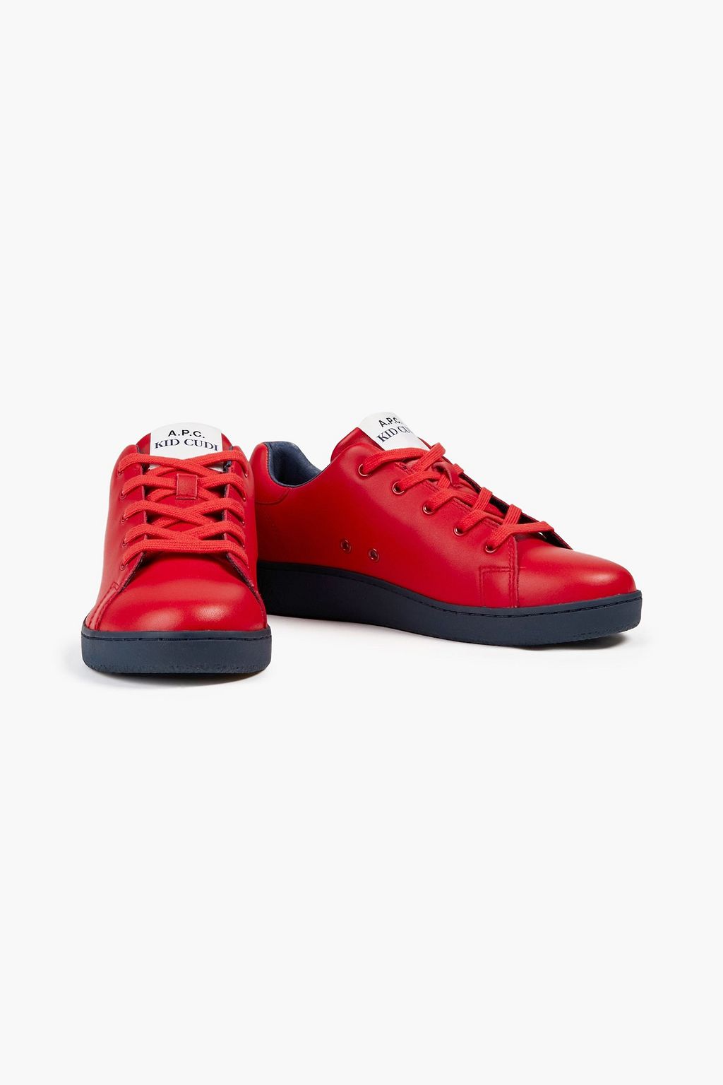A.P.C. Logo-print leather sneakers