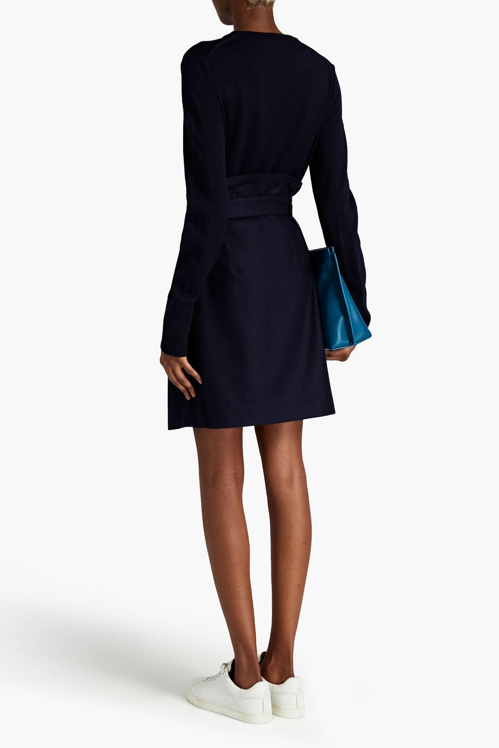 OFFICINE GÉNÉRALE Charlotte wrap-effect belted wool-felt skirt