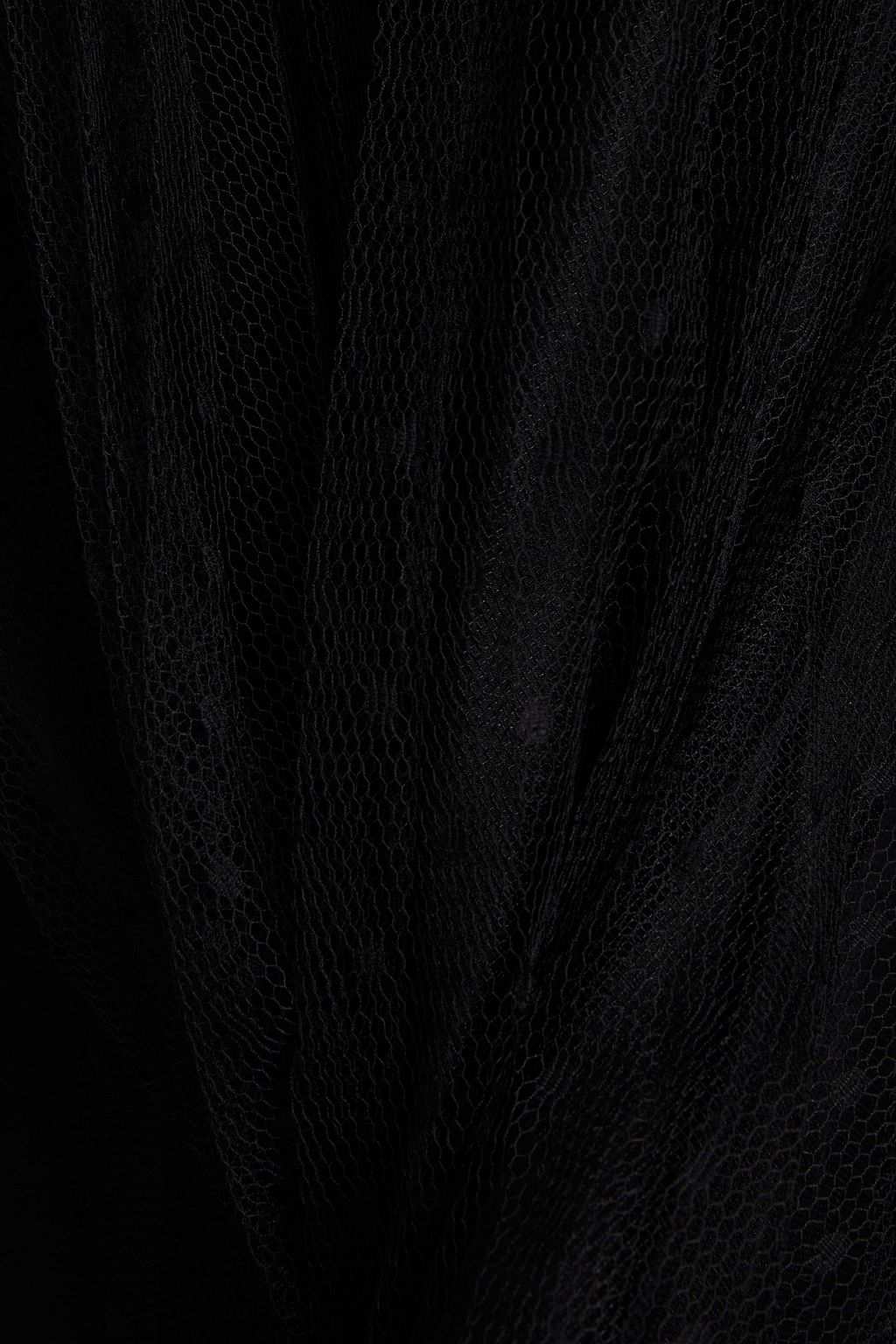 REDVALENTINO Pleated point d'esprit midi skirt