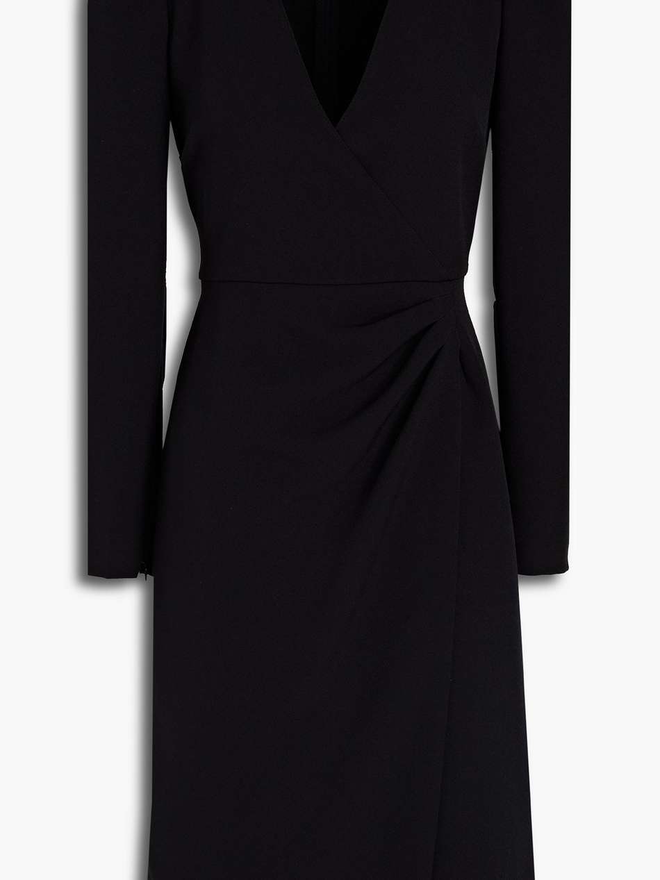 wrap-effect crepe dress