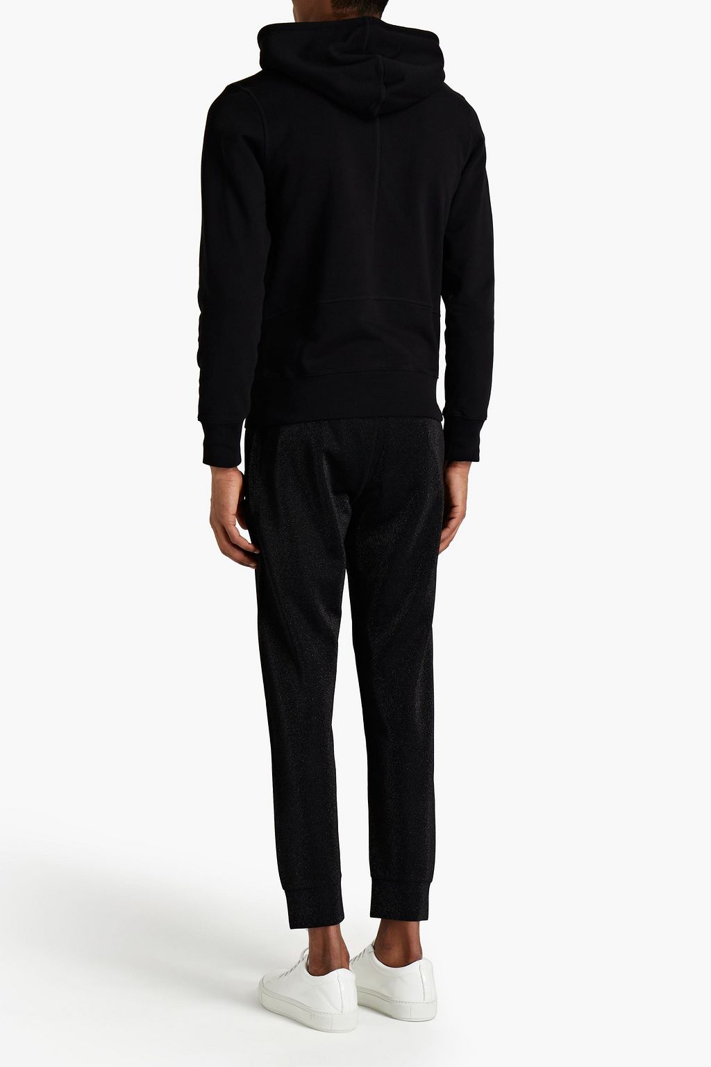 MCQUEEN Embroidered French cotton-terry hoodie