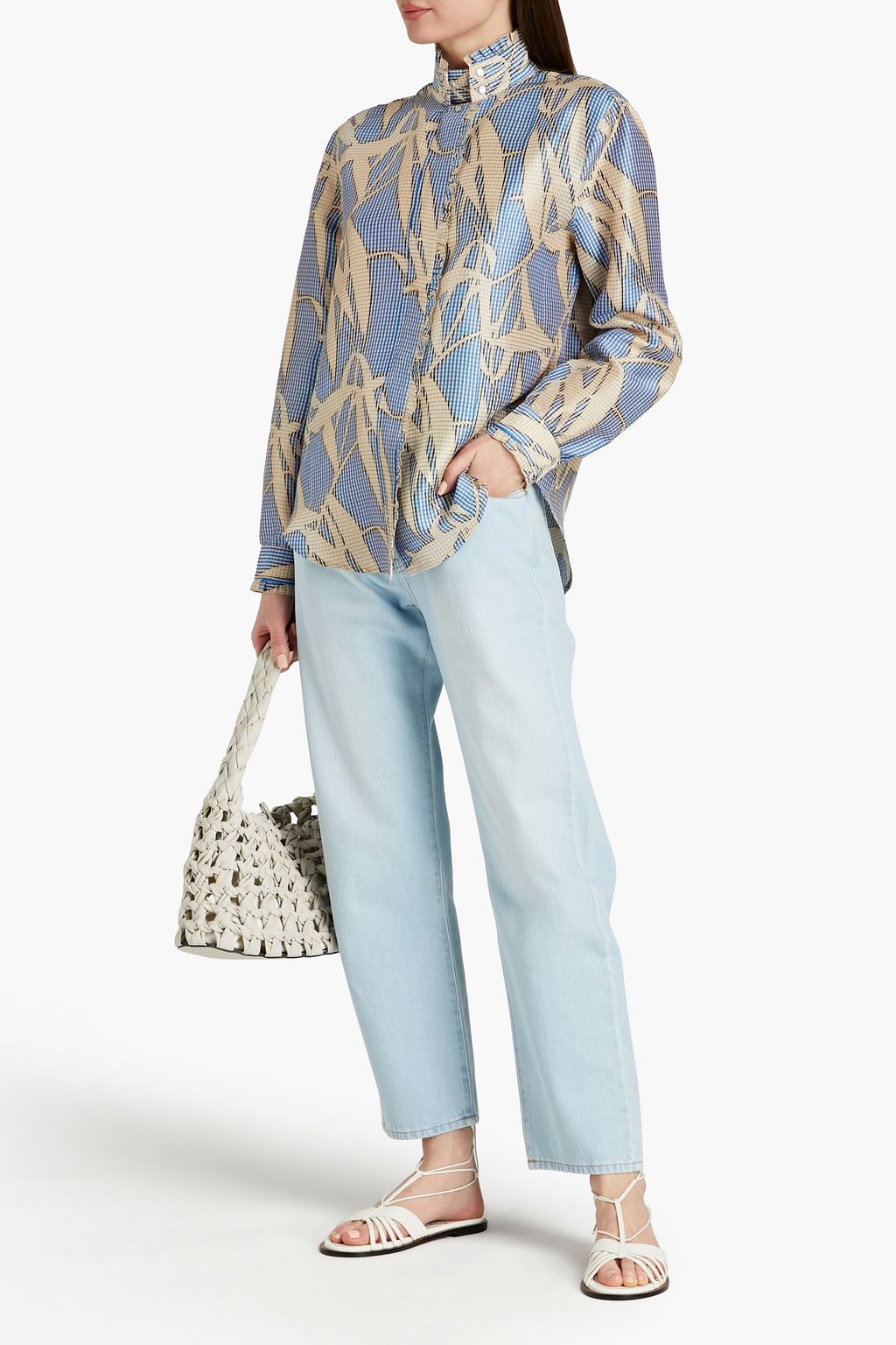 OFFICINE GÉNÉRALE Melody printed silk top