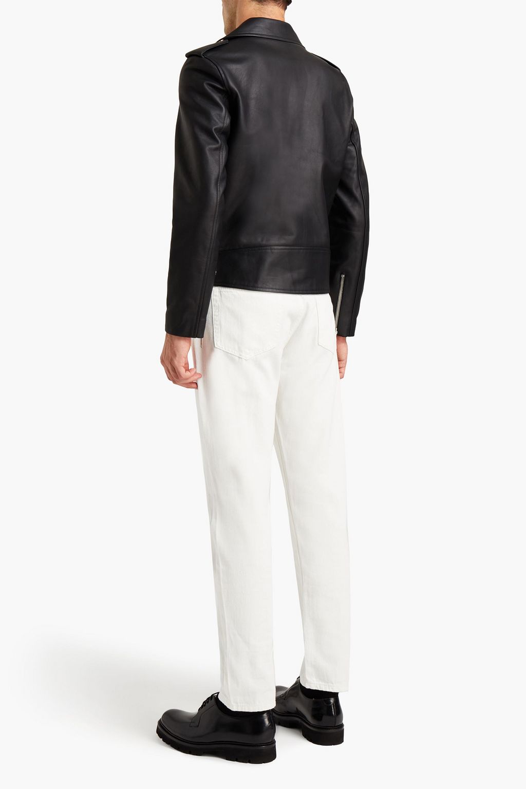 SANDRO Leather biker jacket