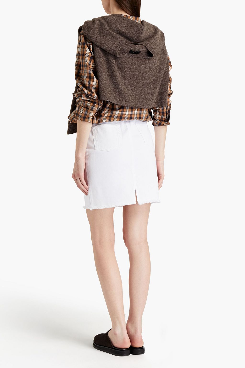 OFFICINE GÉNÉRALE Maia frayed denim mini skirt