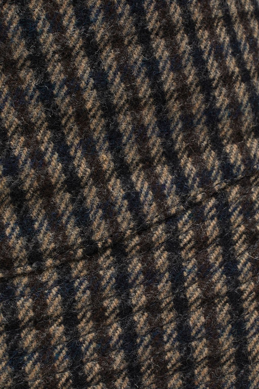 OFFICINE GÉNÉRALE Brushed checked wool-blend felt bucket hat