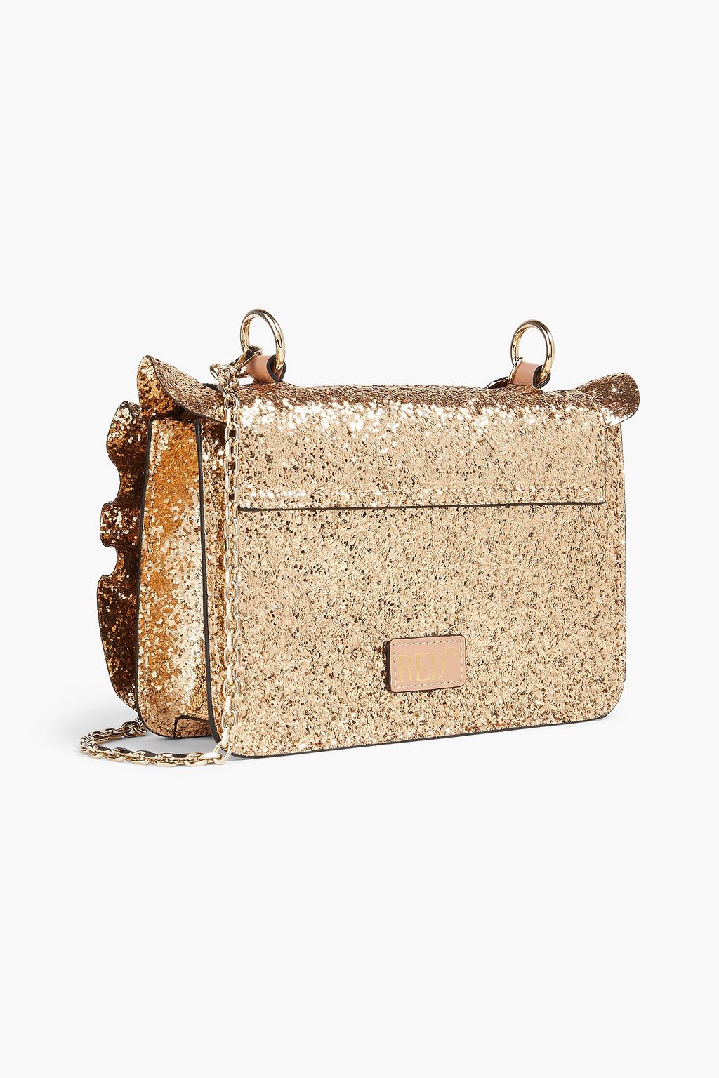 RED(V) Rock Ruffle glittered faux leather shoulder bag