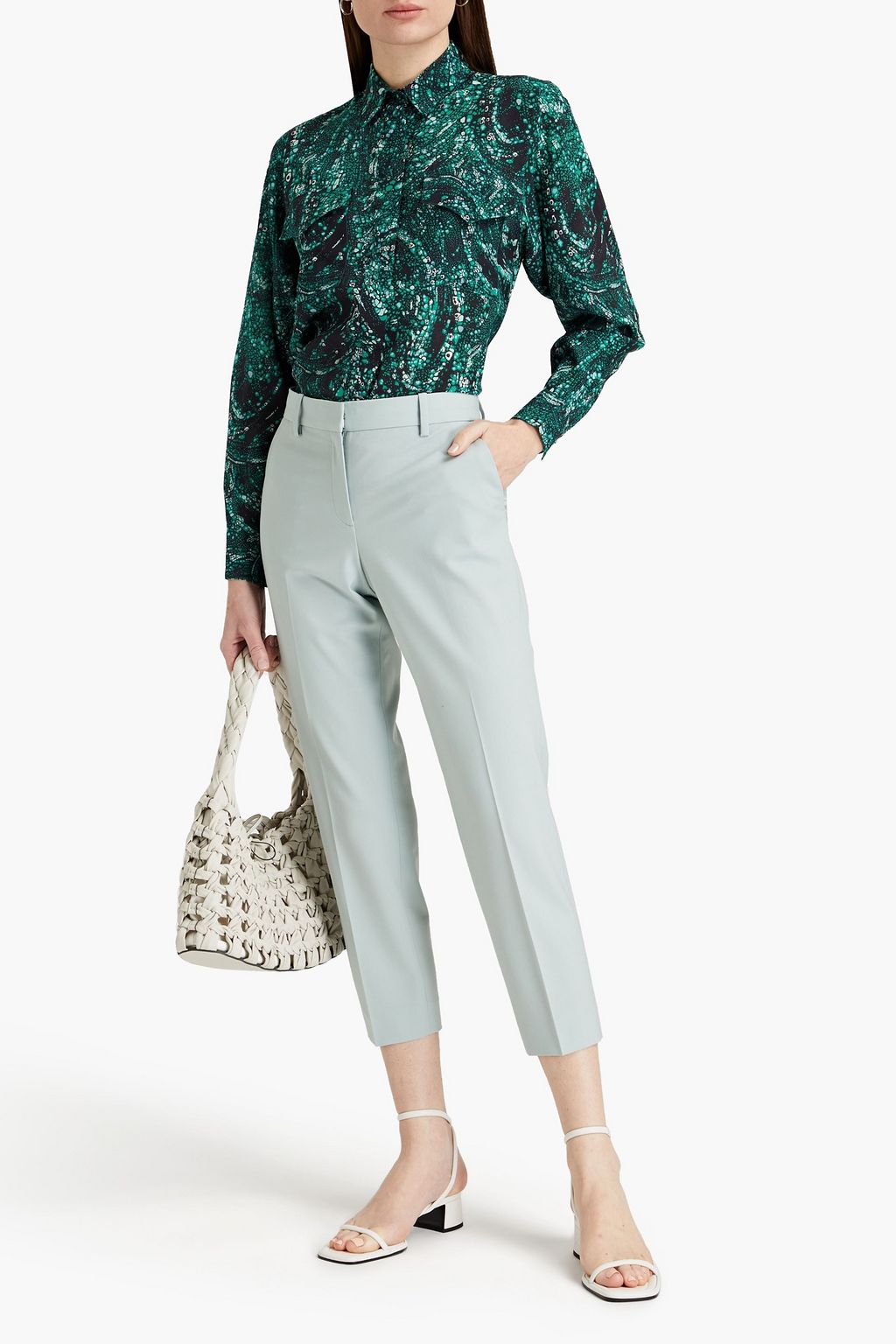 OFFICINE GÉNÉRALE Bonnie printed silk-georgette shirt