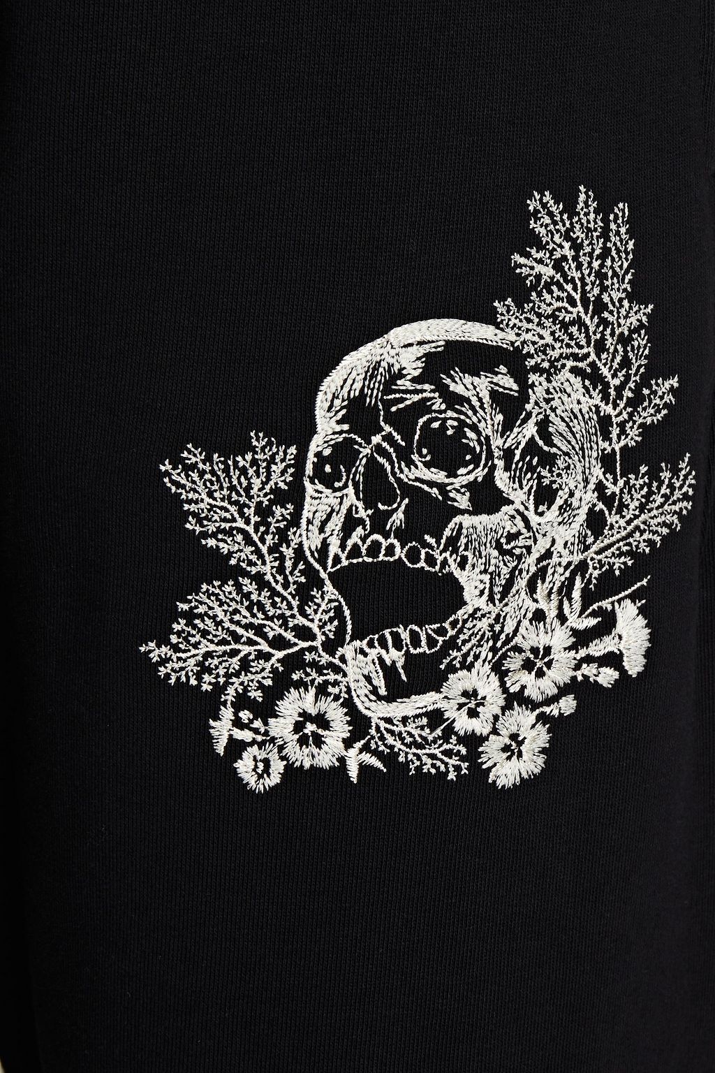 MCQUEEN Tapered embroidered French cotton-terry sweatpants