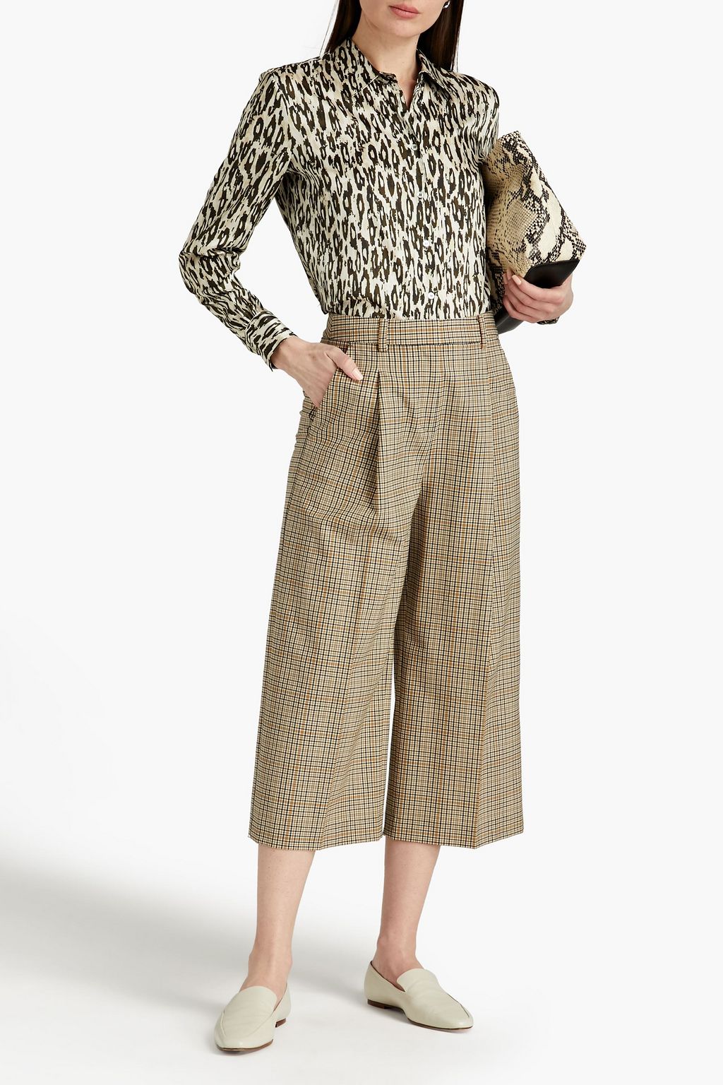 OFFICINE GÉNÉRALE Carine leopard-print satin shirt