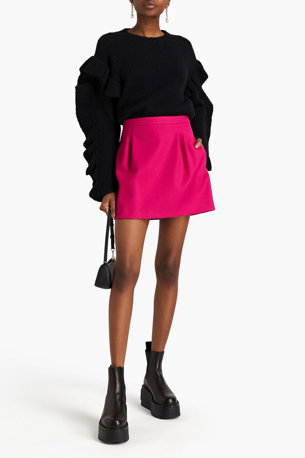 REDVALENTINO Gabardine mini skirt