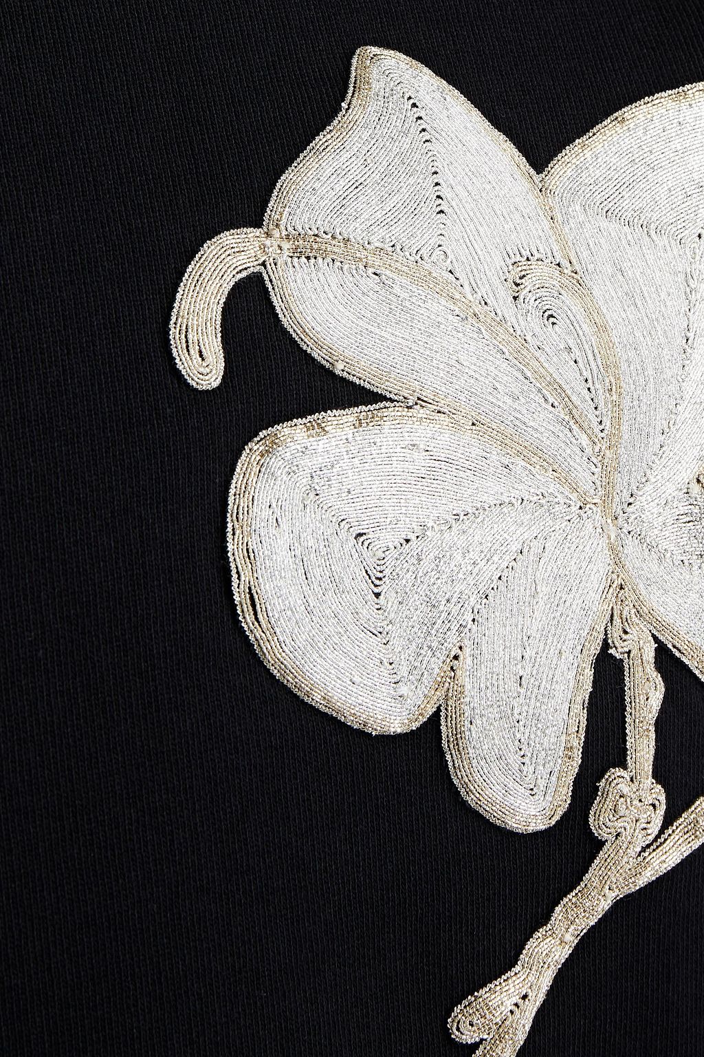 MCQUEEN Embroidered French cotton-terry sweatshirt
