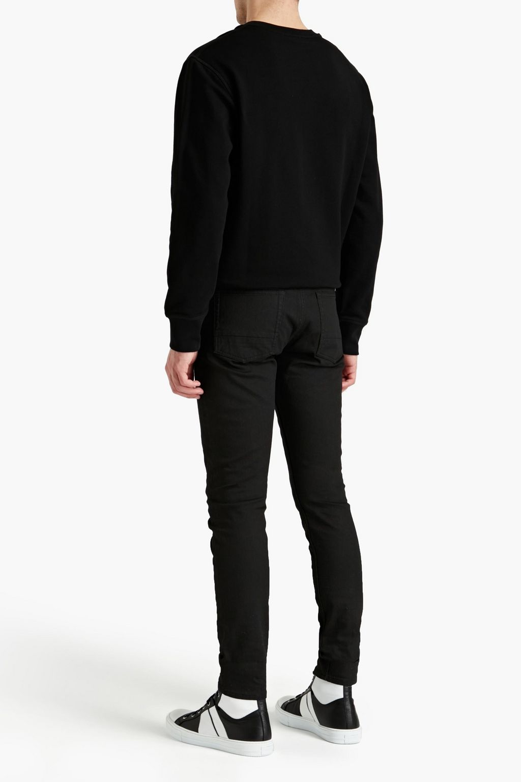 MCQUEEN Embroidered French cotton-terry sweatshirt