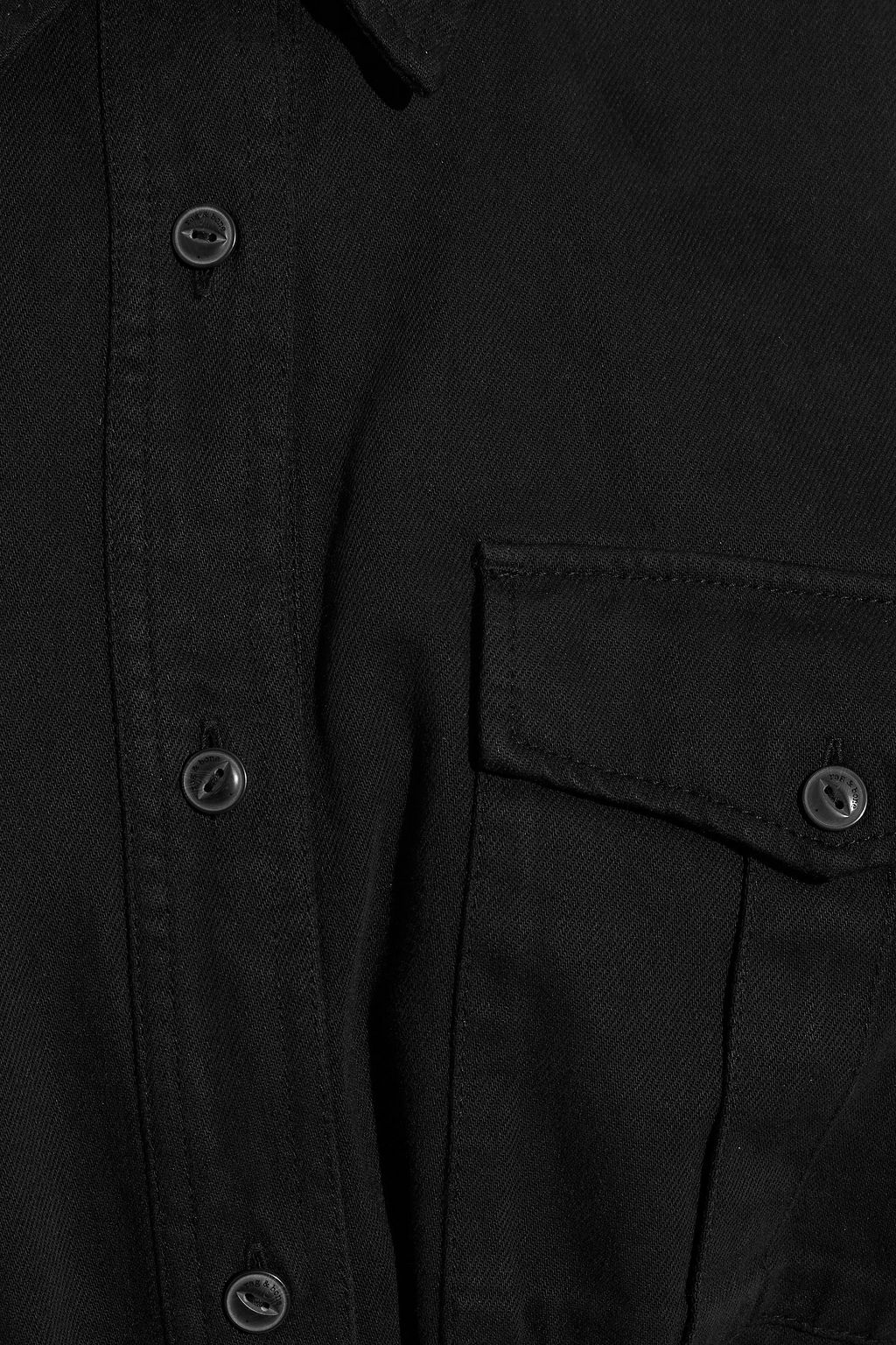 RAG & BONE Full Placket 데님 벨티드 미니 드레스