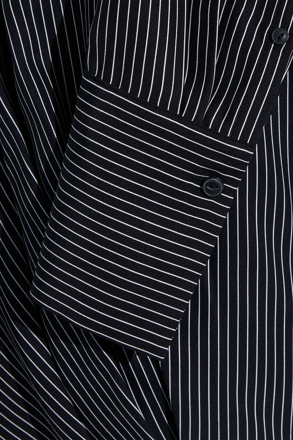 RAG & BONE Max draped striped silk crepe de chine shirt