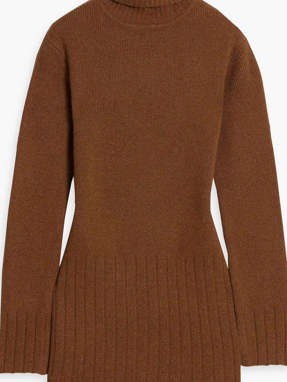 everett wool and cashmere-blend turtleneck mini dress