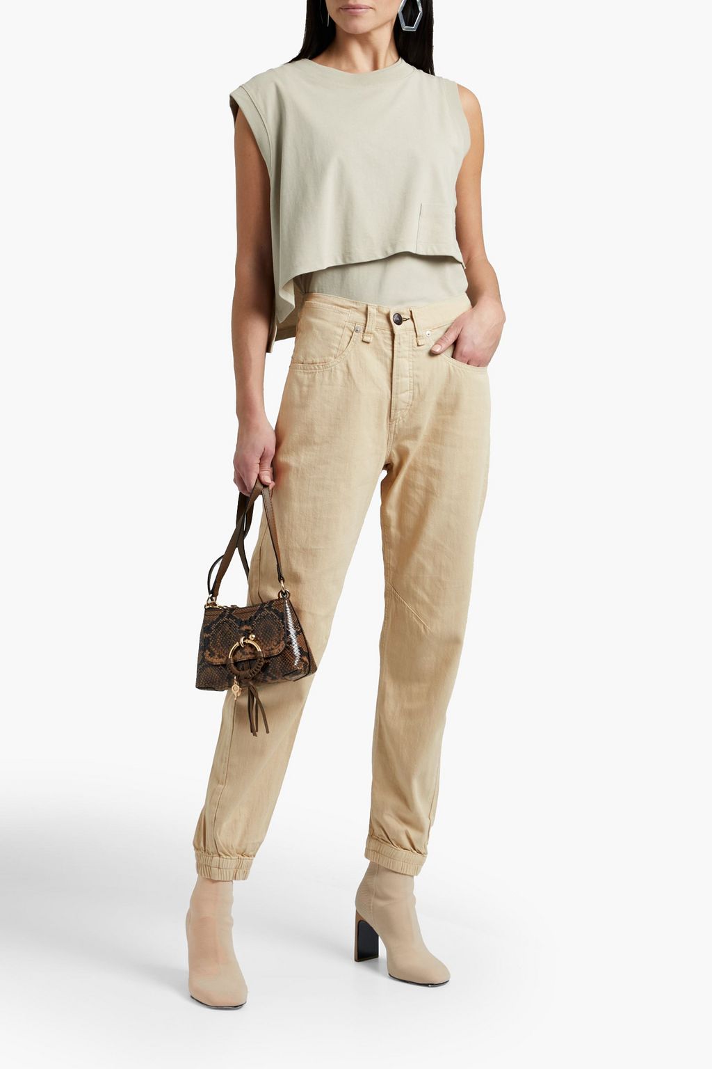 RAG & BONE بنطلون من القطن بقصّة مدببة