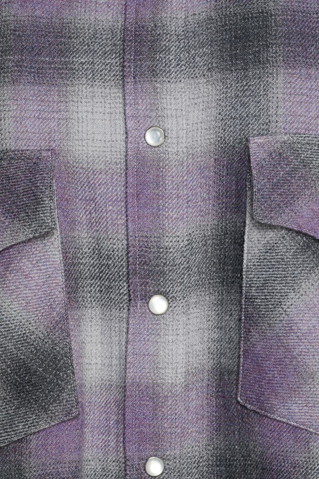 IRO Gowest oversized checked wool-flannel shirt