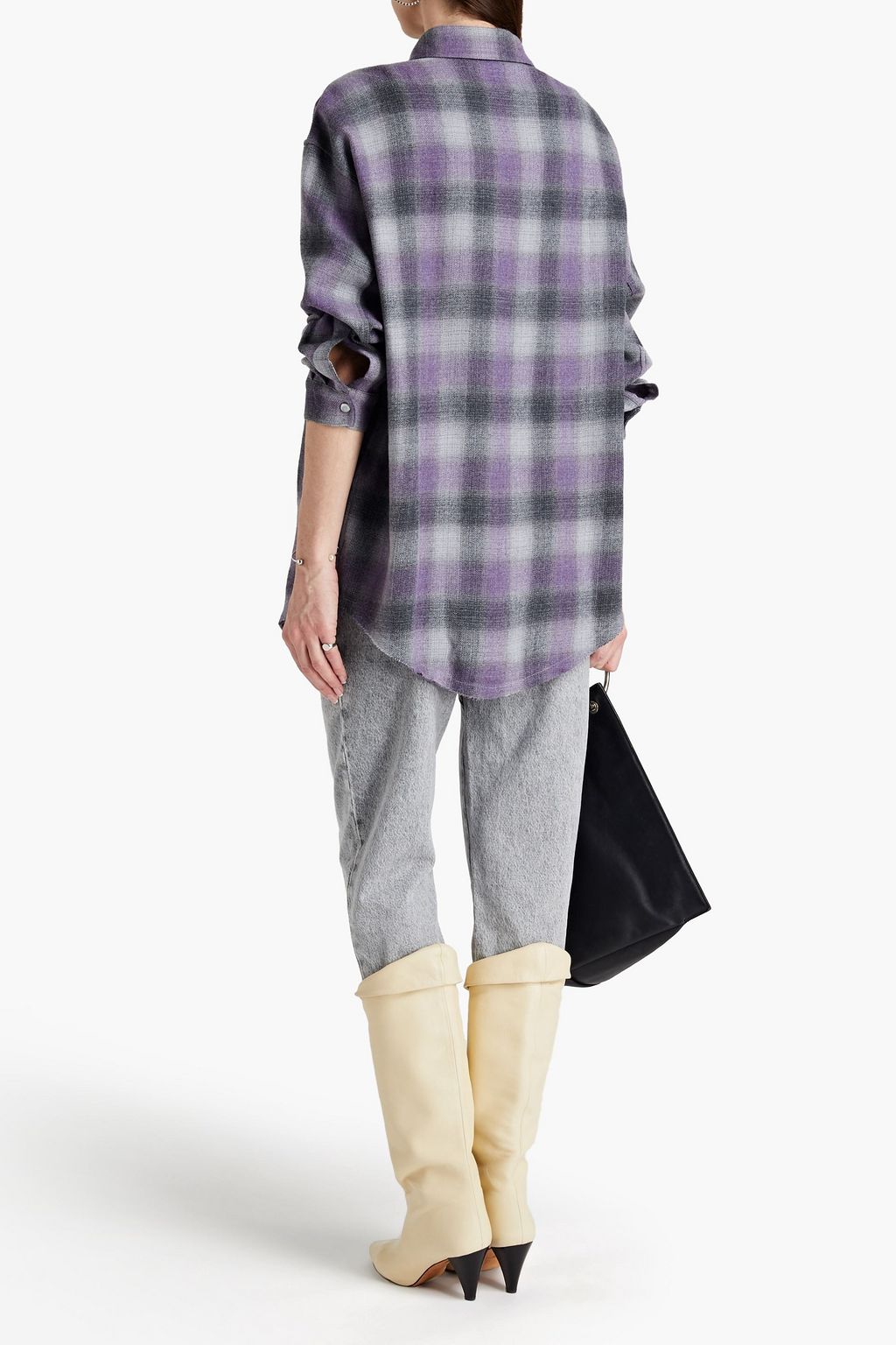 IRO Gowest oversized checked wool-flannel shirt