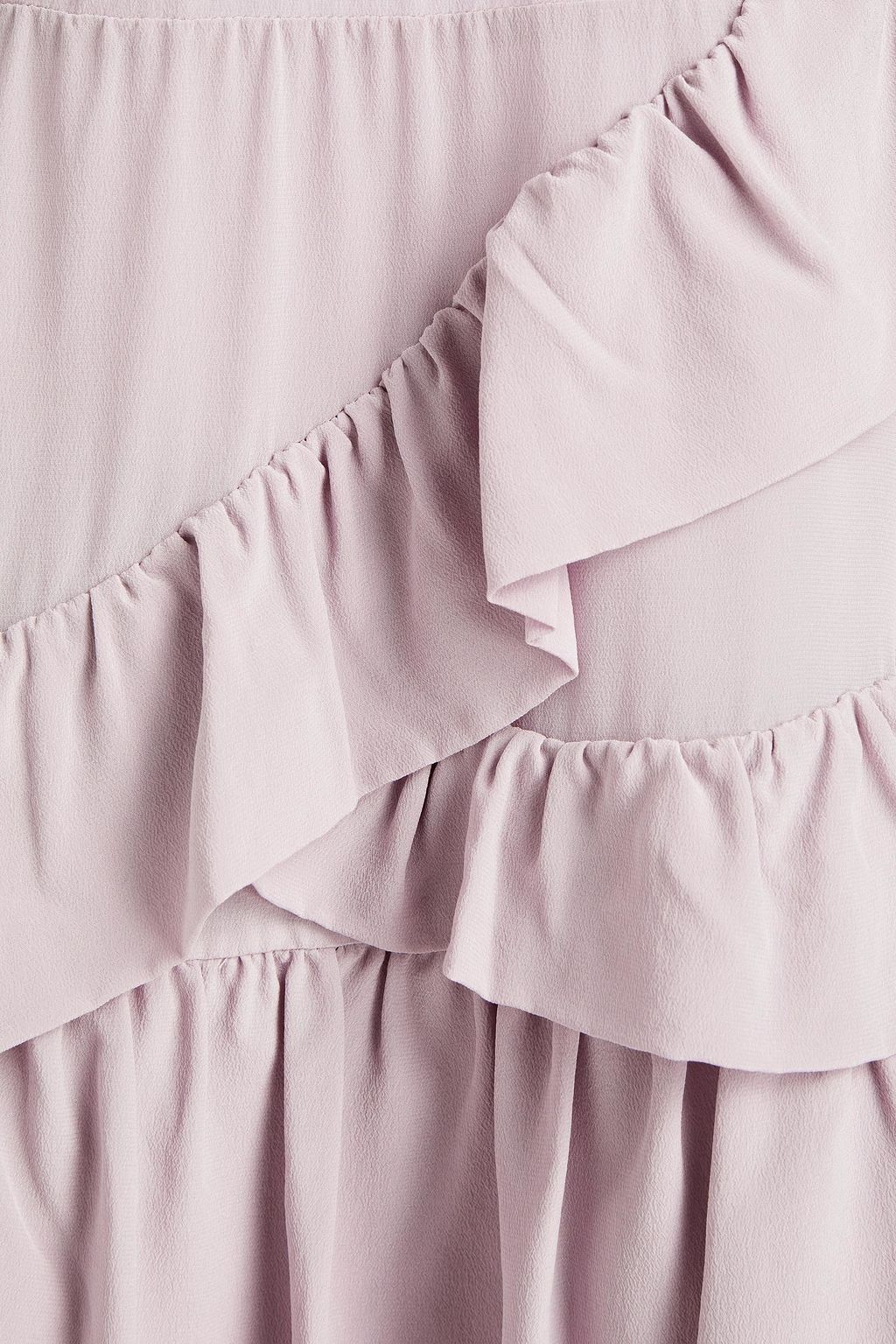 IRO Nekie ruffle-trimmed silk-crepe mini dress