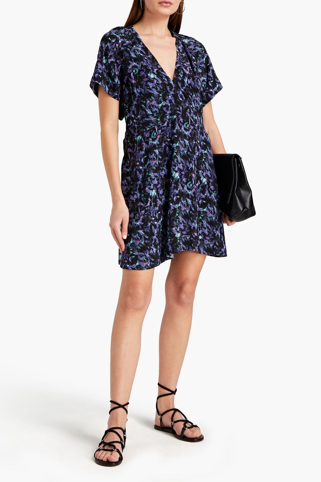 IRO Bago floral-print crepe de chine mini dress