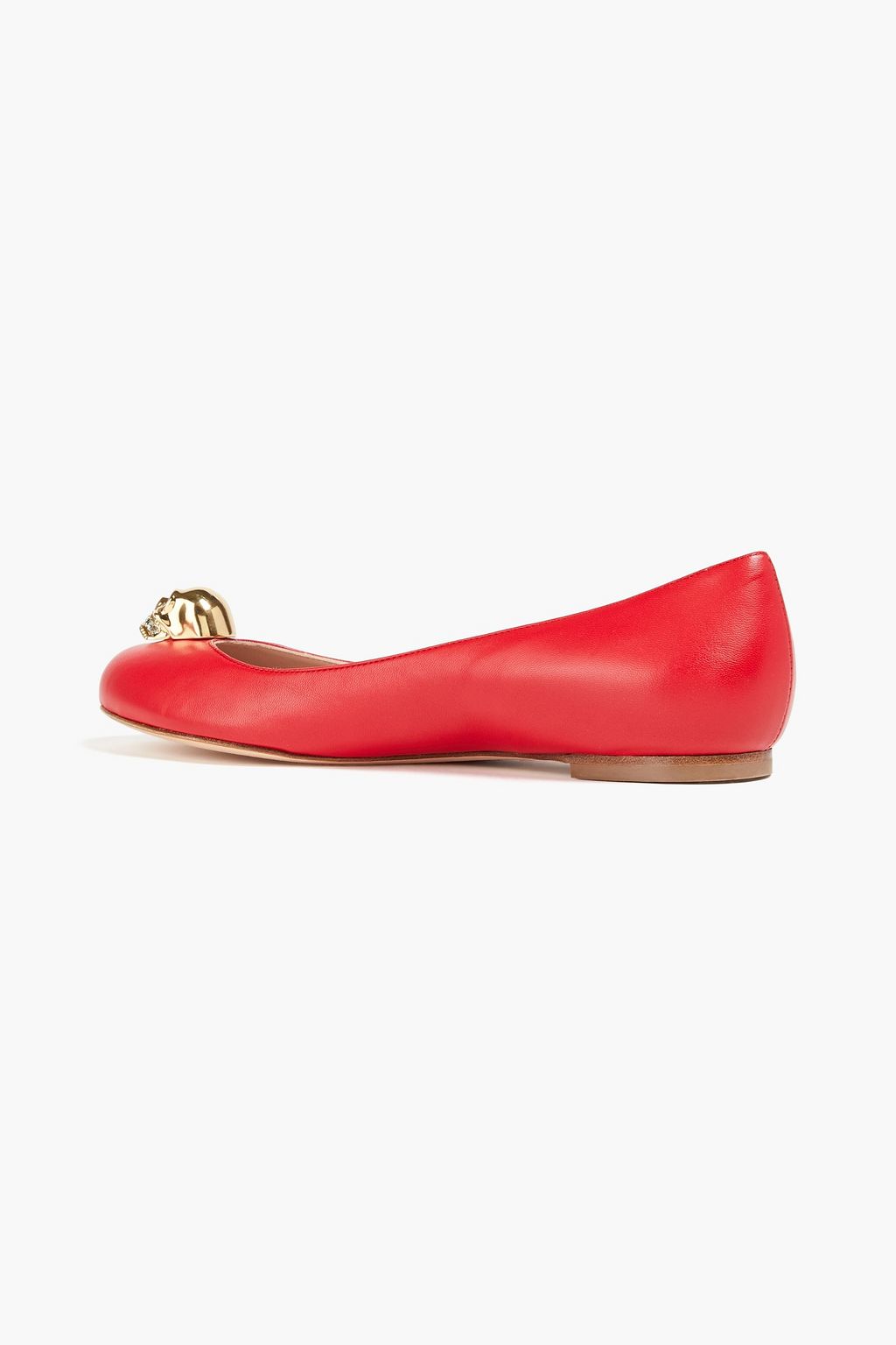 MCQUEEN Embellished leather ballet flats