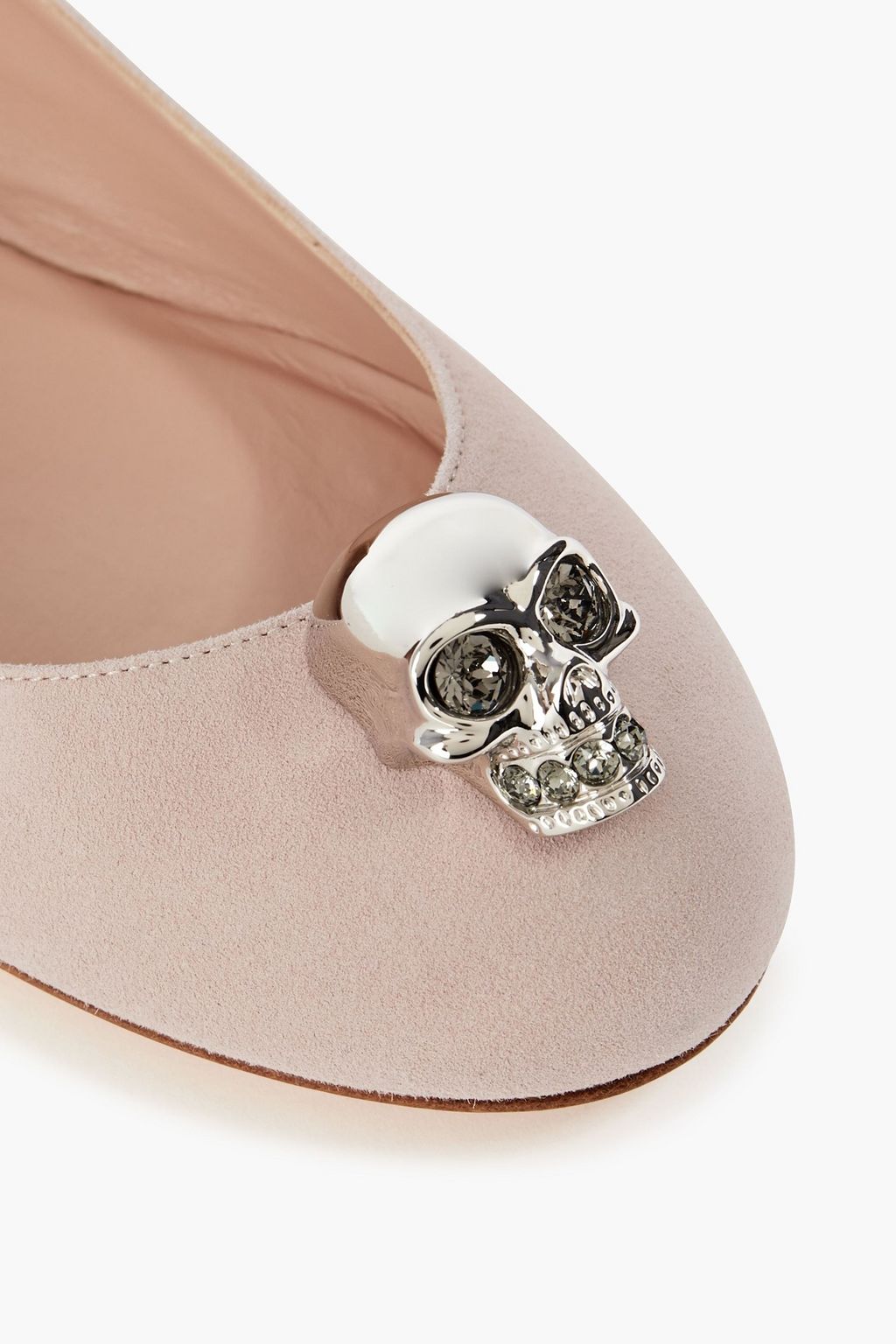 MCQUEEN Skull City suede ballet flats