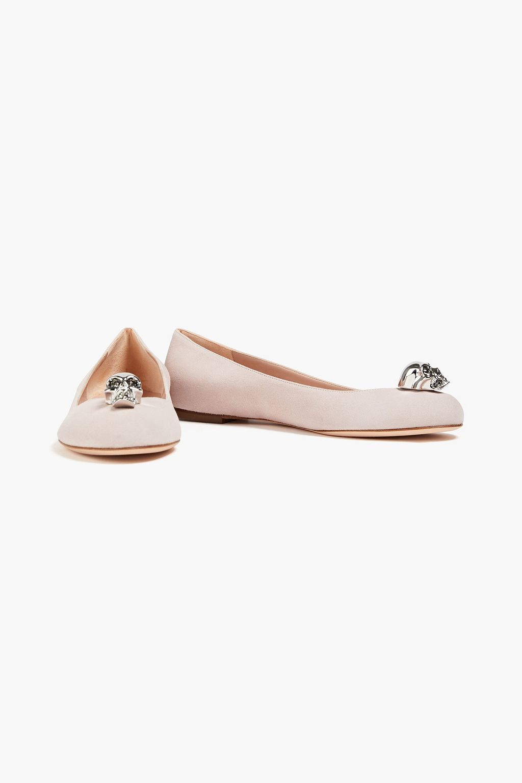 MCQUEEN Skull City suede ballet flats