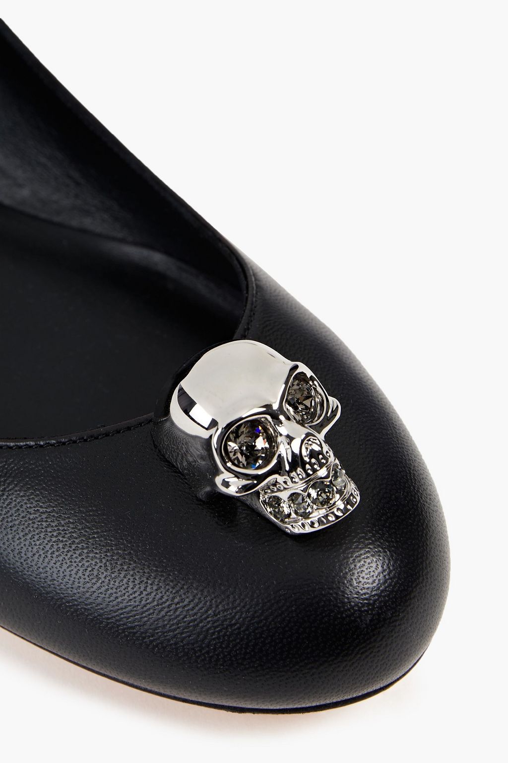 MCQUEEN Skull City embellished leather ballet flats