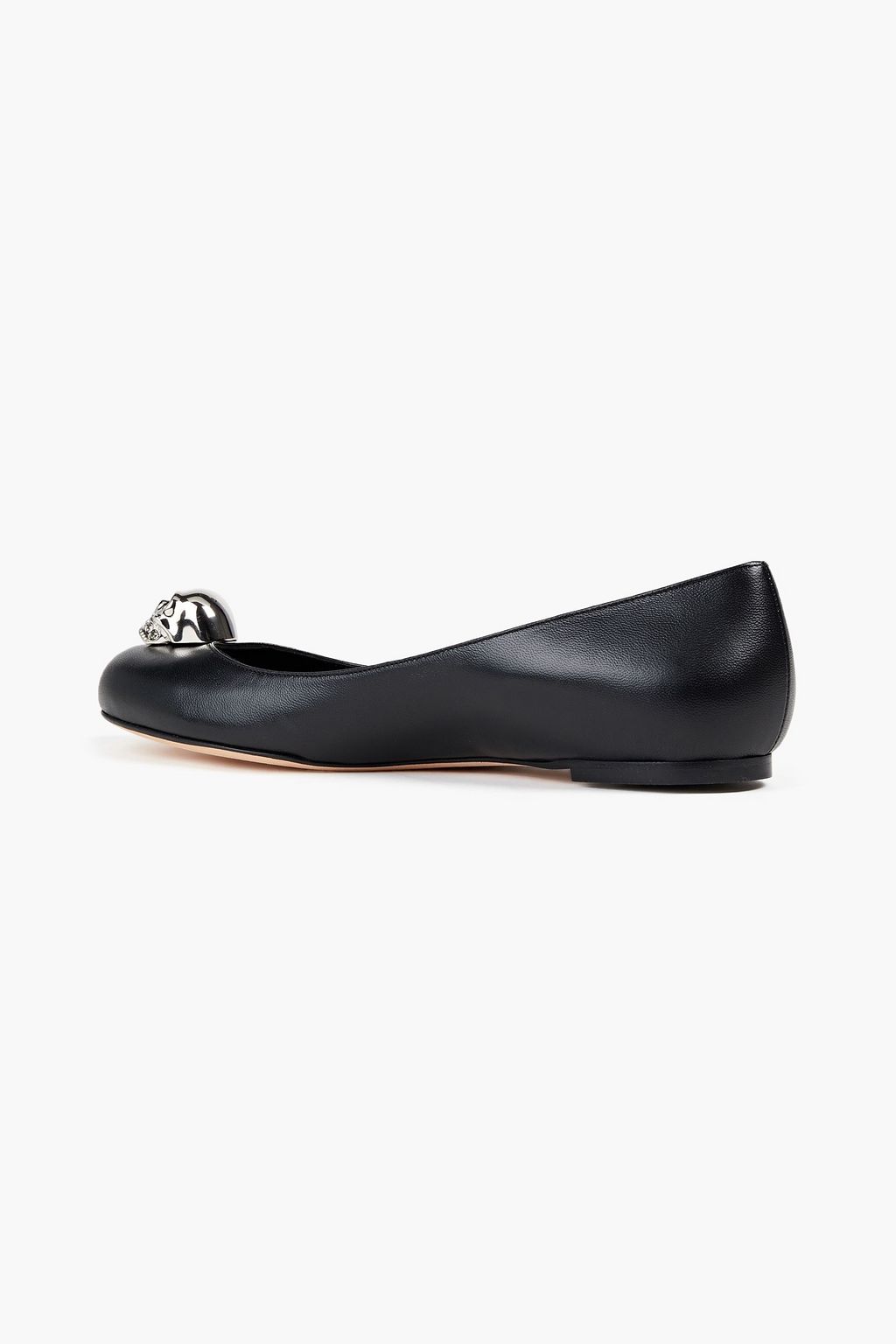 MCQUEEN Skull City embellished leather ballet flats