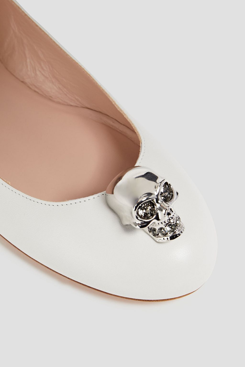 MCQUEEN Embellished leather ballet flats