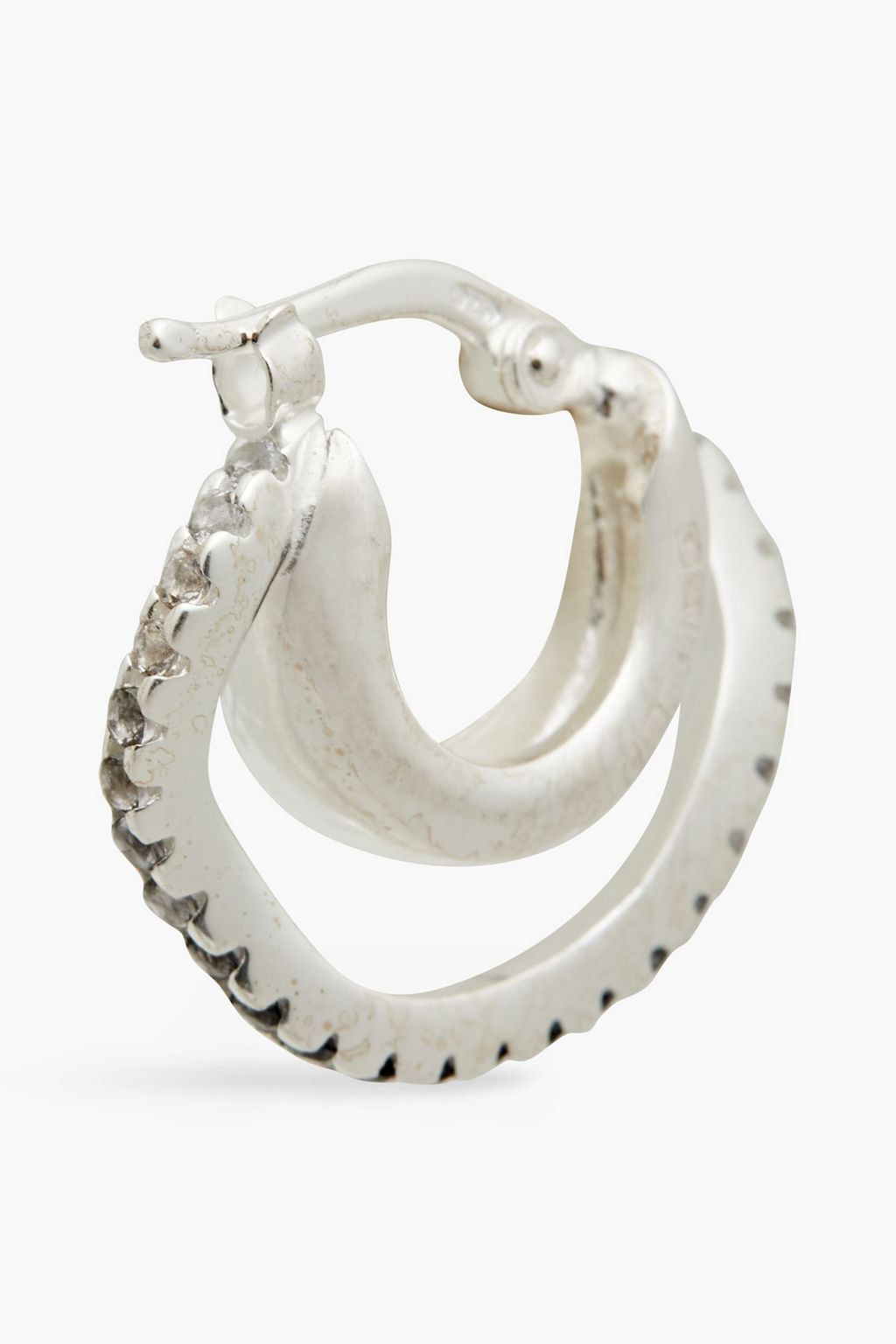 CORNELIA WEBB Sterling silver Siamite hoop earrings
