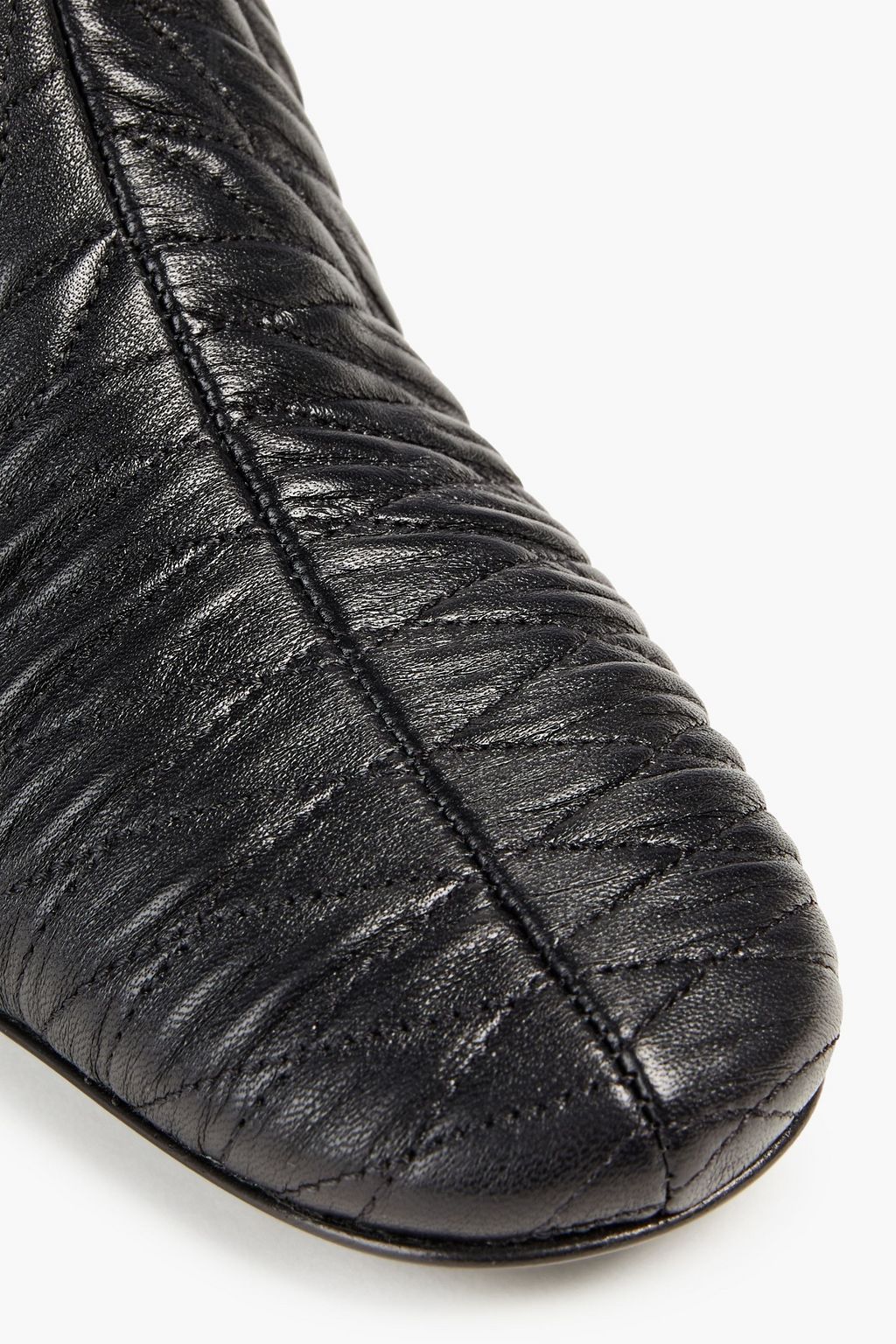 JIL SANDER Matelassé leather ankle boots
