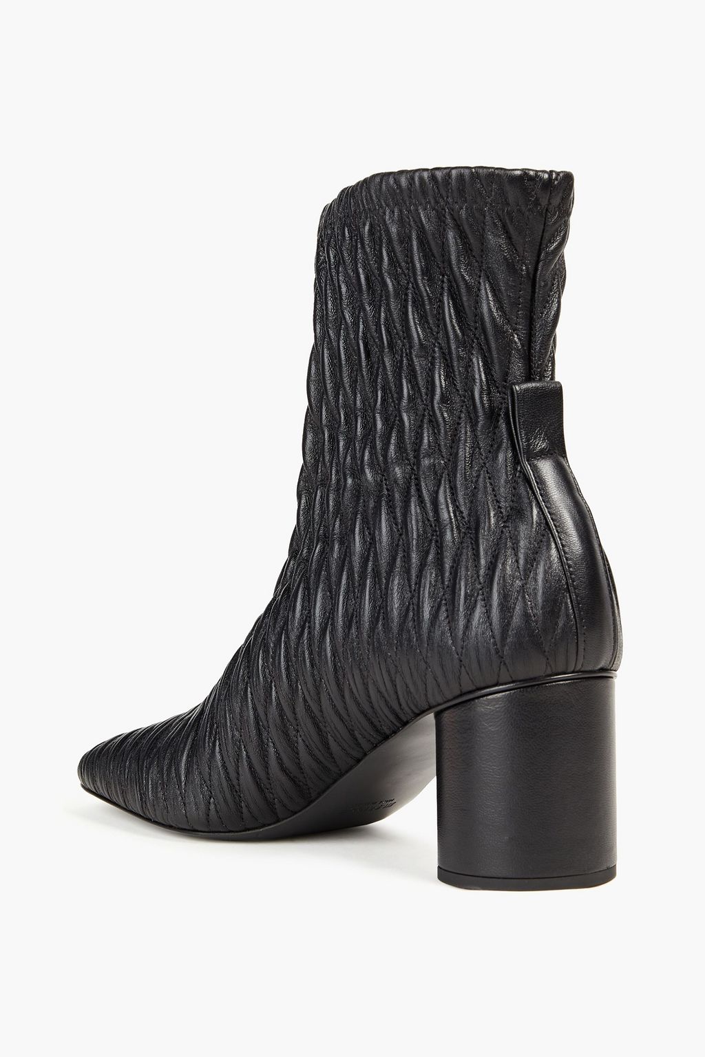 JIL SANDER Matelassé leather ankle boots