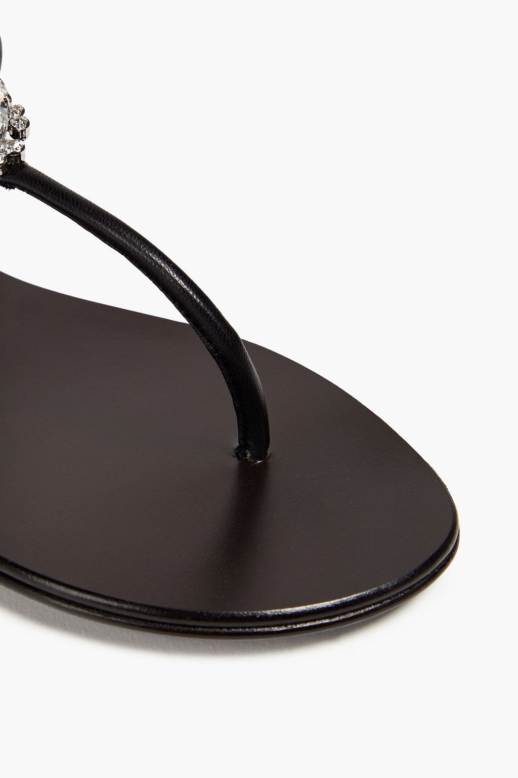 GIUSEPPE ZANOTTI Crystal-embellished leather sandals