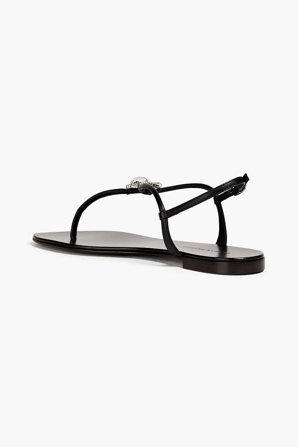 GIUSEPPE ZANOTTI Crystal-embellished leather sandals